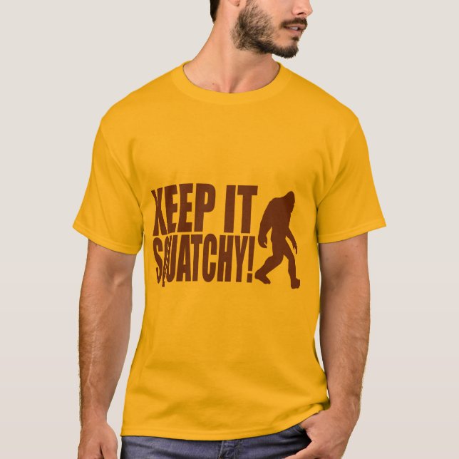 T-SHIRT GARDEZ-LE SQUATCHY ! TROUVANT BIGFOOT - BOBO (Devant)