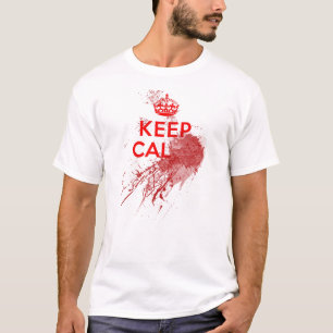 T-shirt Gardez le zombi sanglant calme