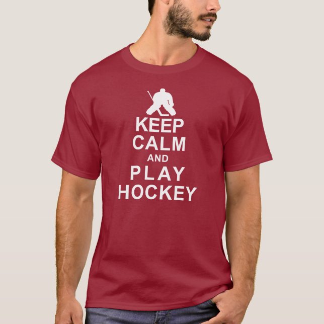 T-shirt Gardez l'hockey de calme et de jeu (Devant)
