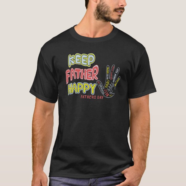 T-shirt Gardez Père heureux (Devant)