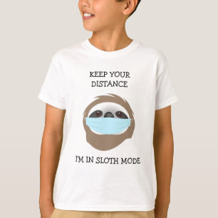 T-shirt Gardez vos distances, je suis en mode paresseux