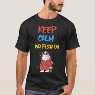 T-shirt Gardez votre calme et continuez à pêcher / requin