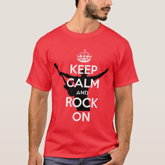T-shirt Gardez votre calme et rockez (Devant)