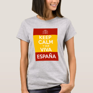 T-shirt Gardez votre calme et vive l'Espagne