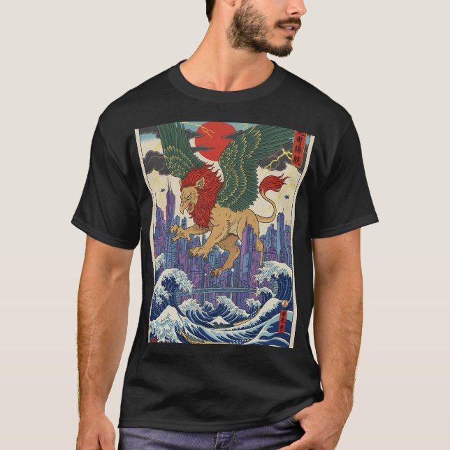 T-shirt Gardien ailé des vagues de Tokyo (Devant)