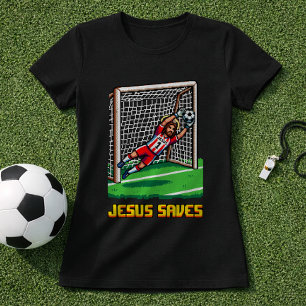 T-shirt Gardien de but de football chrétien Gardien de but