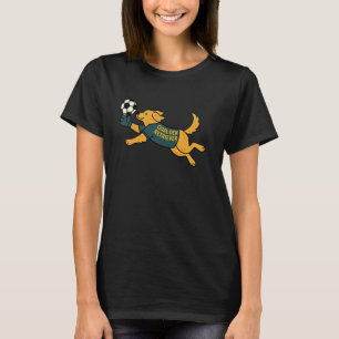 T-shirt Gardien de but de football Retriever doré drôle D