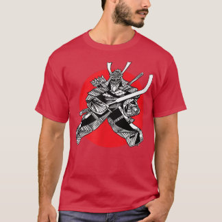 T-shirt Gardien de but de hockey samouraï armure d'arts ma