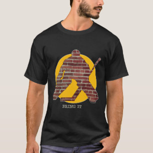 T-shirt Gardien de but d'hockey de mur de briques