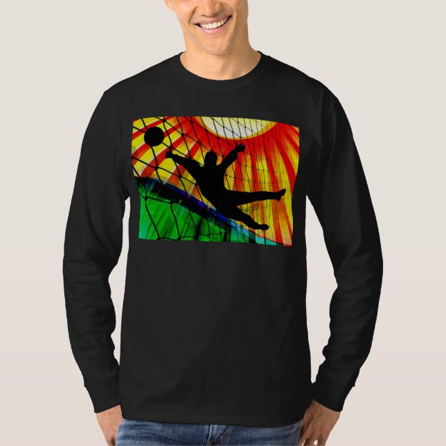T-shirt Gardien de but du football de rayon de soleil et (Devant)