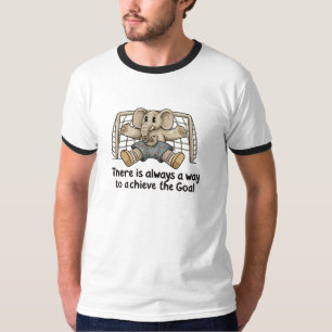 T-shirt Gardien de but éléphant drôle Réussir le but Footb