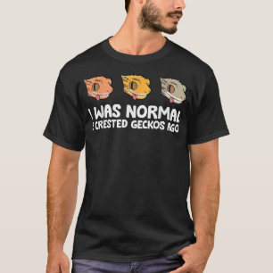 T-shirt Gardien De Gecko En Crête J'Étais Normal 3 Geckos