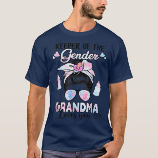 T-shirt Gardien De La Révélation De Sexe Grand-Mère Aime Y