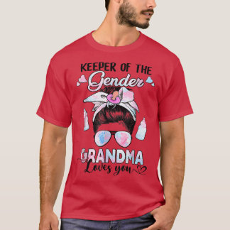 T-shirt Gardien De La Révélation De Sexe Grand-Mère Aime Y