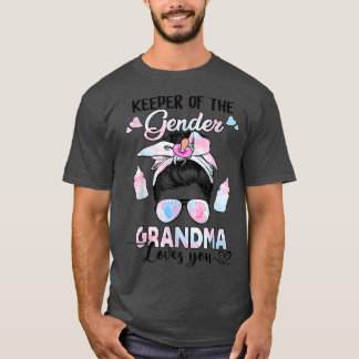 T-shirt Gardien De La Révélation De Sexe Grand-Mère Aime Y