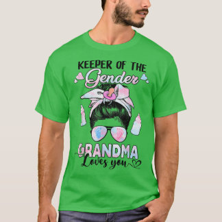 T-shirt Gardien De La Révélation De Sexe Grand-Mère Aime Y