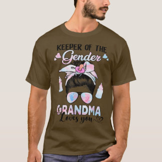T-shirt Gardien De La Révélation De Sexe Grand-Mère Aime Y
