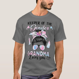 T-shirt Gardien De La Révélation De Sexe Grand-Mère Aime Y