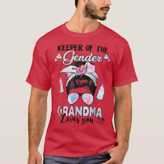 T-shirt Gardien De La Révélation De Sexe Grand-Mère Aime Y