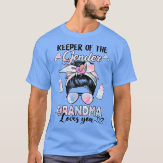 T-shirt Gardien De La Révélation De Sexe Grand-Mère Aime Y