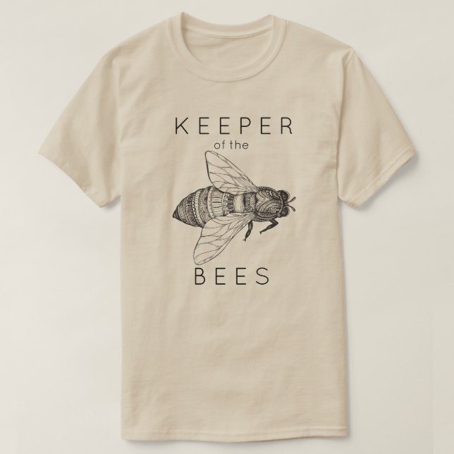 T-shirt Gardien de l'abeille Noir Graphic Bee (Design devant)