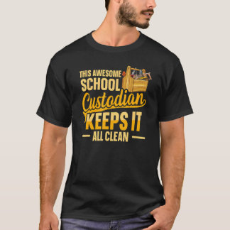 T-shirt Gardien de l'école de nettoyage pour un gardien de