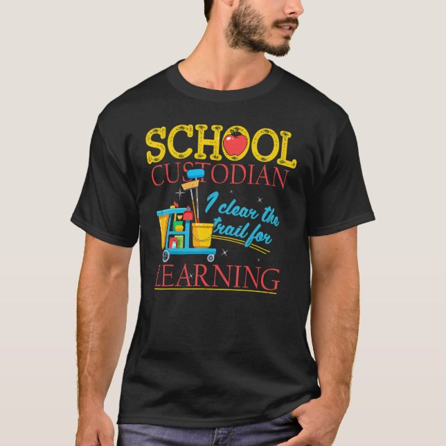T-shirt Gardien De L'École Le Sentier Pour Apprendre Gardi (Devant)