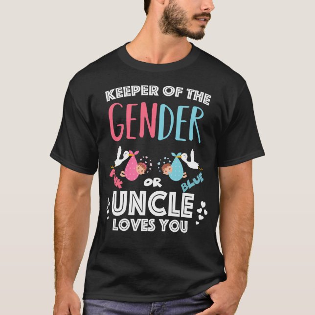 T-shirt Gardien de l'oncle du genre - Parti de la révélati (Devant)
