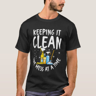 T-shirt Gardien De Ménage Janvier Garder Il Propre