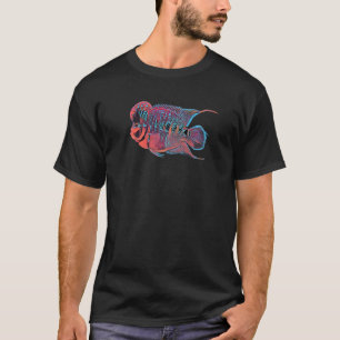 T-shirt Gardien de poissons tropicaux en corne de fleurs