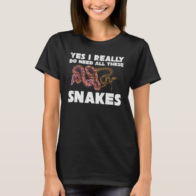T-shirt Gardien de reptiles de serpent Predator Serpent an (Devant)
