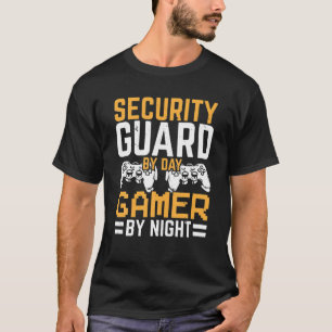 T-shirt Gardien De Sécurité Par Jeu Jour Par Jeu De Vidéo