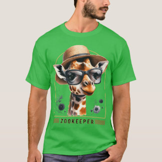 T-shirt Gardien de zoo Girafe Safari Zoo - impression