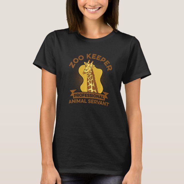 T-shirt Gardien de zoo professionnel servant d'animal de z (Devant)