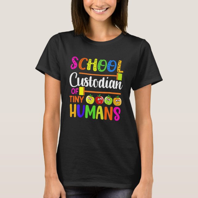 T-shirt Gardien D'école De Petits Humains Enseignant De Re (Devant)