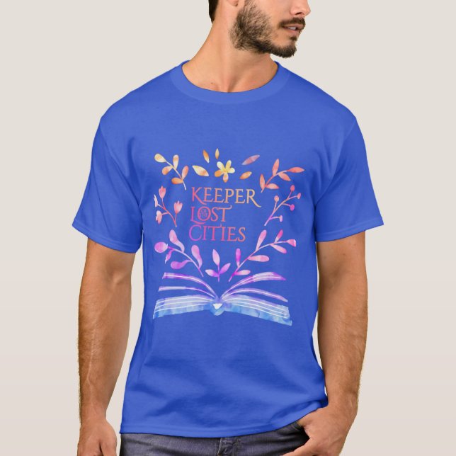 T-shirt Gardien des Cités Perdues Conception de livre aqua (Devant)