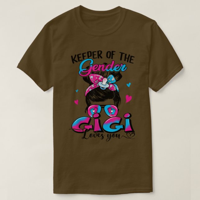 T-shirt Gardien Du Genre Gigi Vous Aime Messy Bun Gend (Design devant)