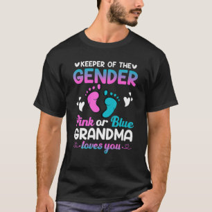 T-shirt Gardien Du Genre Rose Ou Bleu Grand-mère T'aime