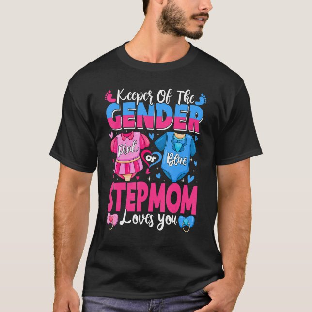 T-shirt Gardien Du Genre Stepmaman Vous Aime Rose Ou Ba Bl (Devant)