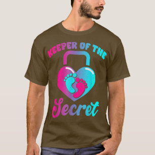 T-shirt Gardien du secret Fun Genre Reveal Party rose