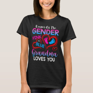 T-shirt Gardien Du Sexe Rose Ou Bleu Grand-Mère Aime Votre
