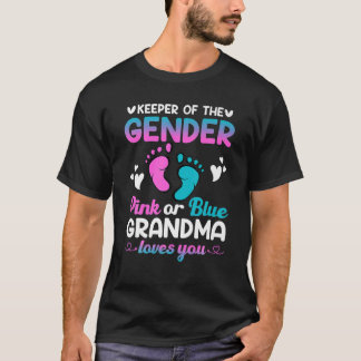 T-shirt Gardien Du Sexe Rose Ou Bleu Grand-Mère Aime Votre