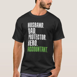 T-shirt Gardien fiscal comptable de Héros de papa du mari