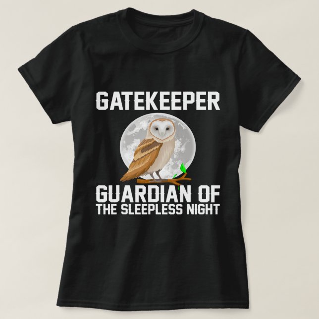 T-shirt Gardien Gardien De La Chouette Nocturne Sleepless  (Design devant)