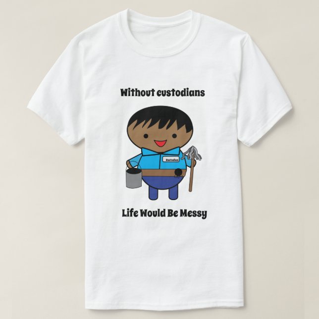 T-shirt Gardien Janitor Black Funny Personnaliser (Design devant)