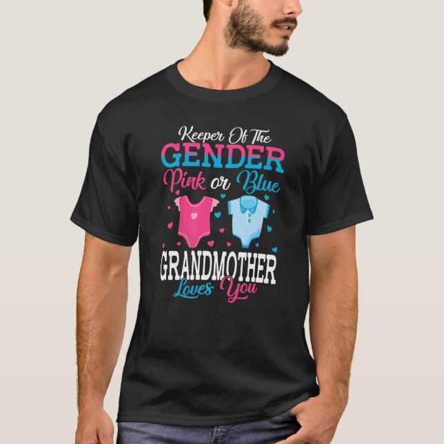 T-shirt Gardienne Rose Ou Bleue Du Genre Grand-Mère Amour (Devant)
