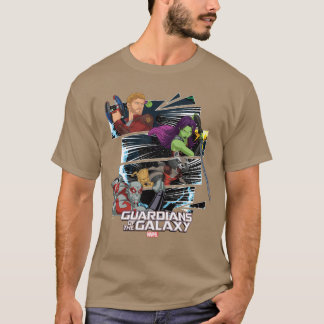 T-shirt Gardiens De La Galaxie Panneaux De Bande Dessinée