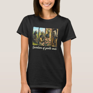 T-shirt Gardiens de l'amour félin de chevalier médiéval d'