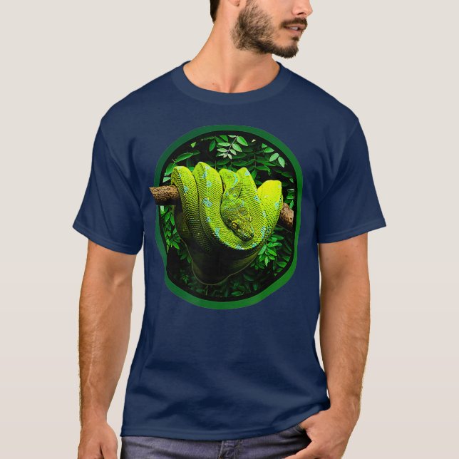 T-shirt Gardiens de serpent Python de l'arbre vert (Devant)