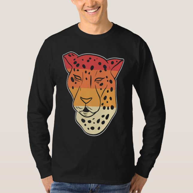 T-shirt Gardiens de zoo visage de guépard (Devant)
